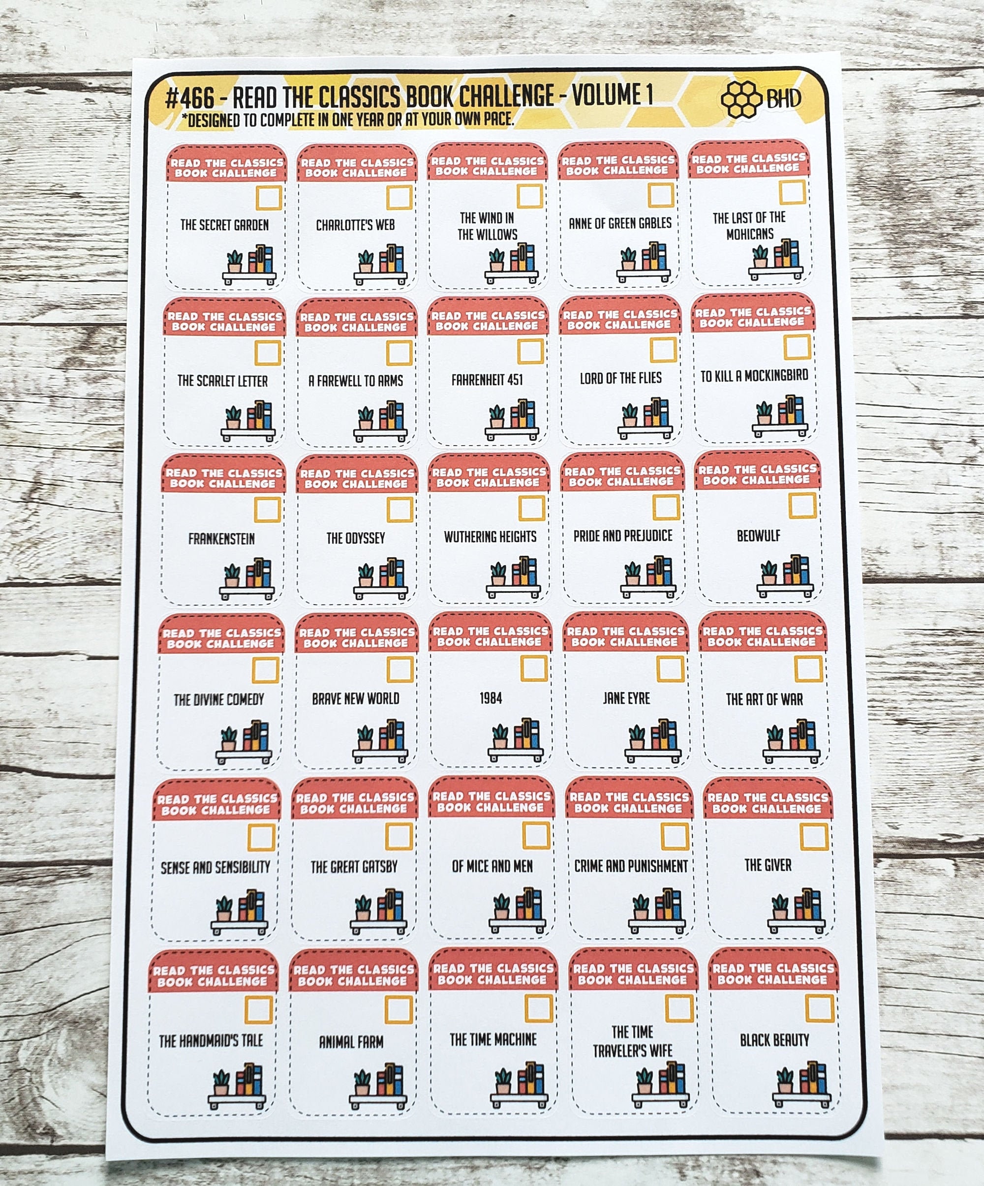 Read the Classics Book Challenge // Volume One (Set of 30) Item #466
