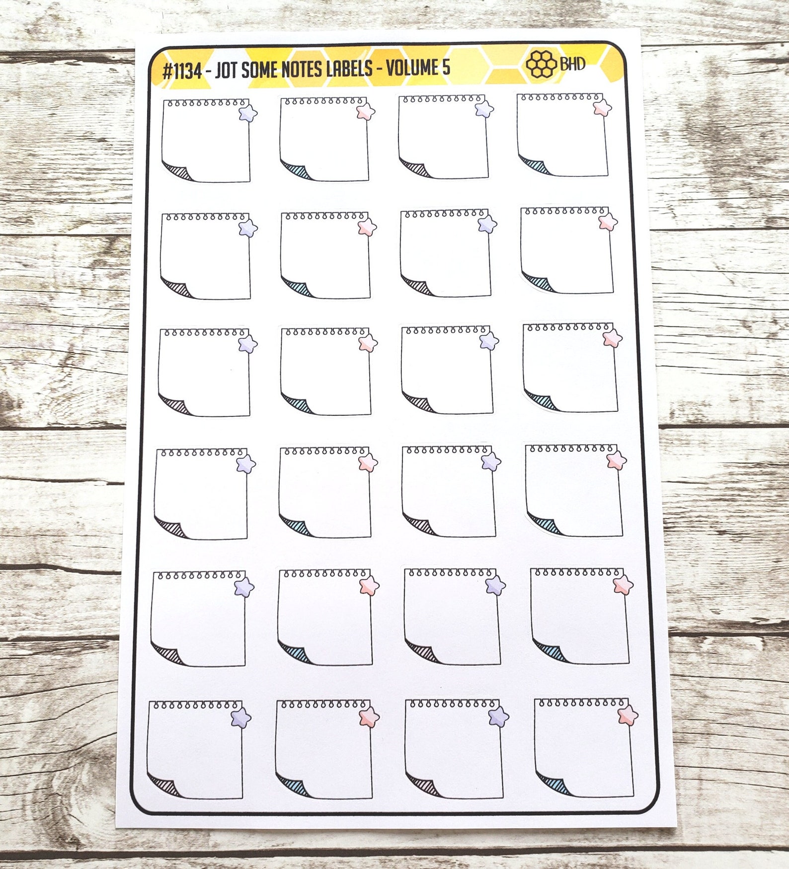 Jot Some Notes Labels // Volume 5 Set of 24 Item 1134 Etsy