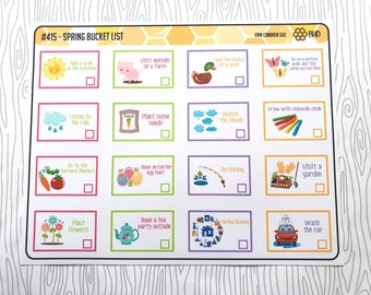 Spring Bucket List (Set of 16) Item #415