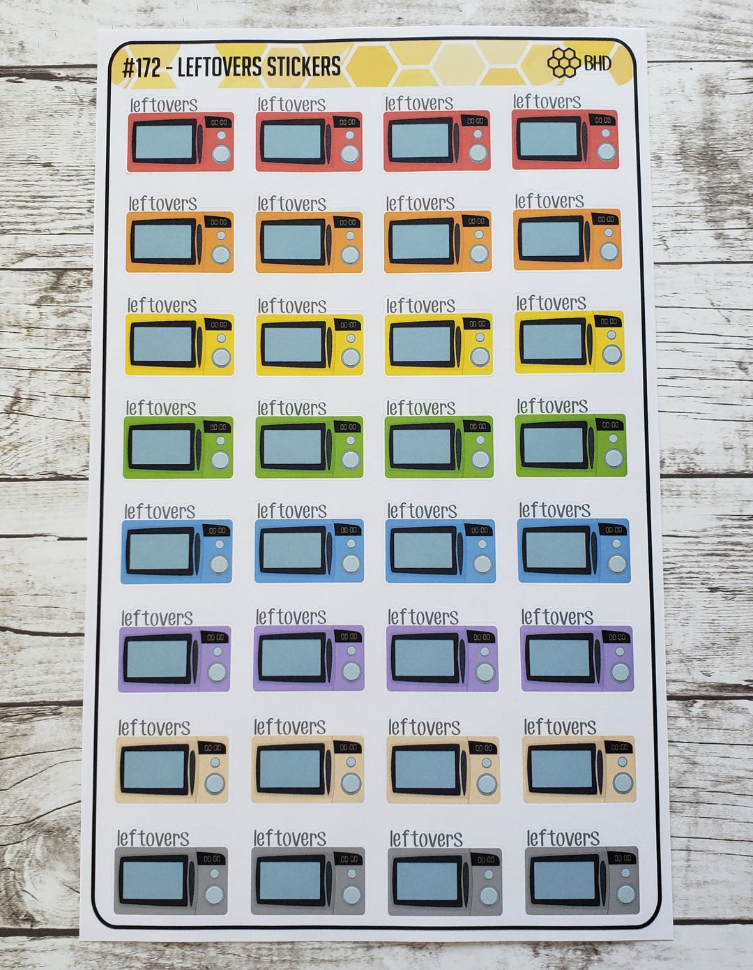 Leftovers Stickers set of 24 Item 172 Etsy