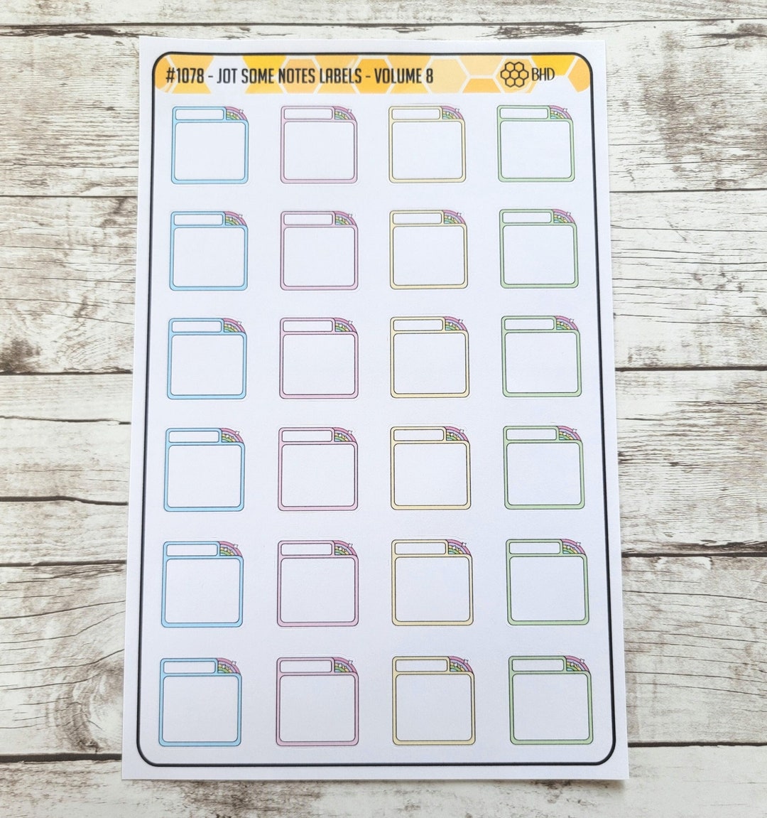 Jot Some Notes Labels // Volume 8 set of 24 Item 1078 Etsy