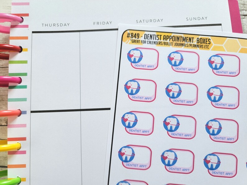 Dentist Appointment Boxes (set of 32) Item #849 - Etsy