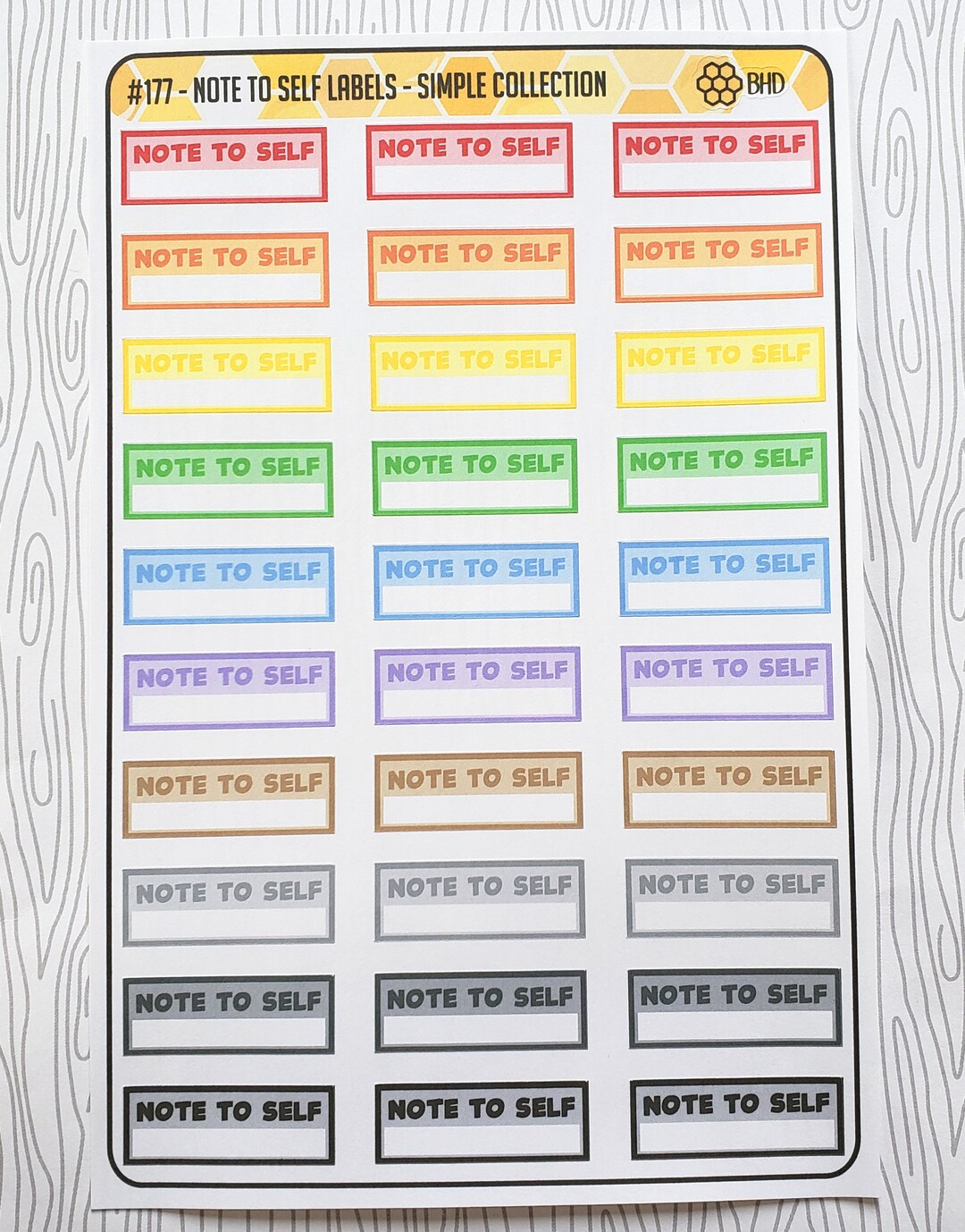 Note to Self Labels // Simple Collection (set of 30) Item #177 - Etsy