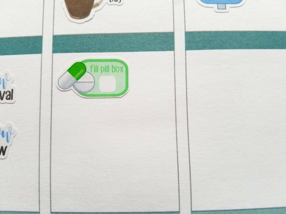 Medication Reminder Minis // Fill Pill Box set of 40 Item Etsy