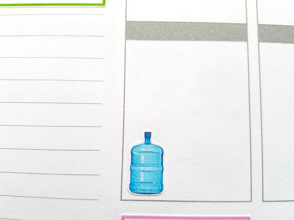 Water Jugs // Hydrate Stickers (set of 48) Item #424 - Etsy