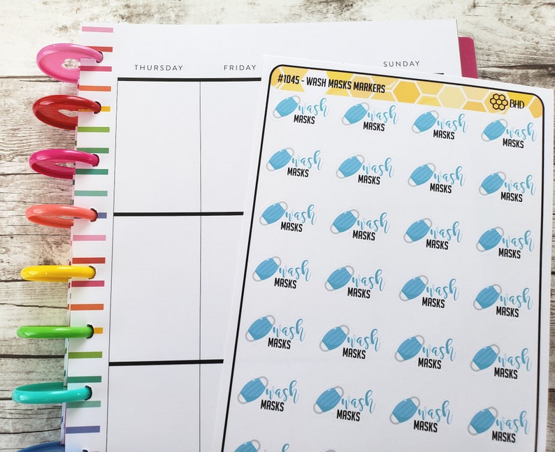Wash Cloth Covering Markers Stickers Set of 32 Item #1045