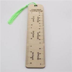 Engraved Wooden Stitch Counting Gauge | Ruler | Stitch Count | Fabric Counting Gauge | Stitching Ruler