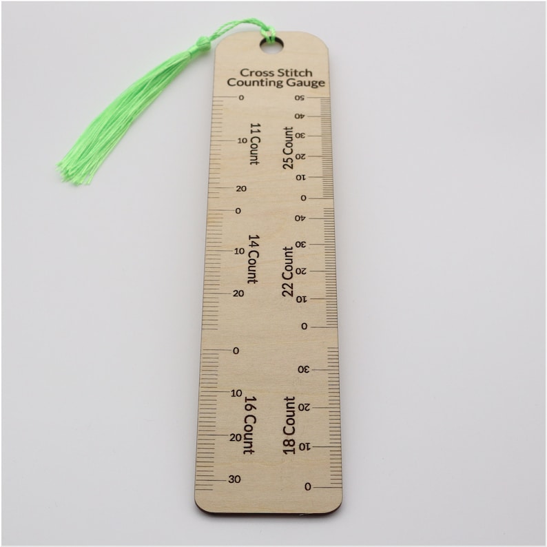 Engraved Wooden Cross Stitch Gauge: Fabric Counting Ruler - Etsy