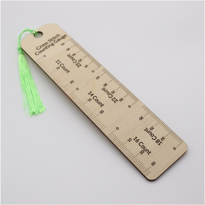 Engraved Wooden Cross Stitch Gauge: Fabric Counting Ruler - Etsy