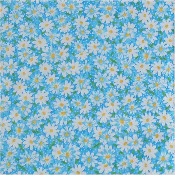 Scroll Rod Grime Guard Set Aqua Daisies (Size options available)