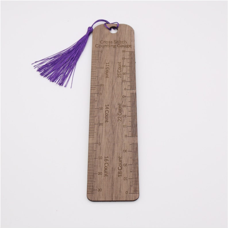 Engraved Wooden Cross Stitch Gauge: Fabric Counting Ruler - Etsy