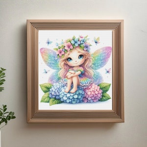 Rainbow Fairy Full Coverage Cross Stitch Pattern | Instant Download PDF | Cross Stitch Chart | Pattern Keeper Compatible
