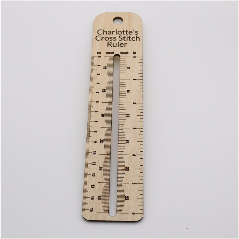 Engraved Wooden Cross Stitch Ruler: Fabric Count Gauge - Etsy