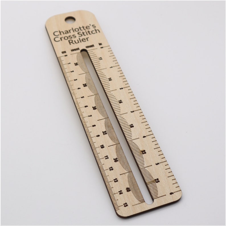 Engraved Wooden Cross Stitch Ruler: Fabric Count Gauge - Etsy
