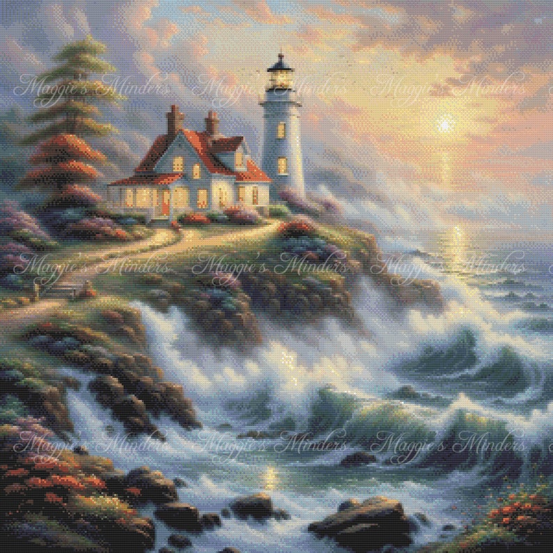 Guiding Light Full Coverage Cross Stitch Pattern Instant Download PDF Cross Stitch Chart Pattern Keeper Compatible image 2