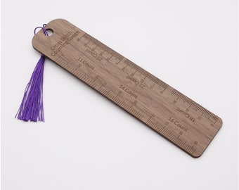 CUSTOM COUNTS* Engraved Wooden Stitch Counting Gauge | Ruler | Stitch Count | Fabric Counting Gauge | Stitching Ruler
