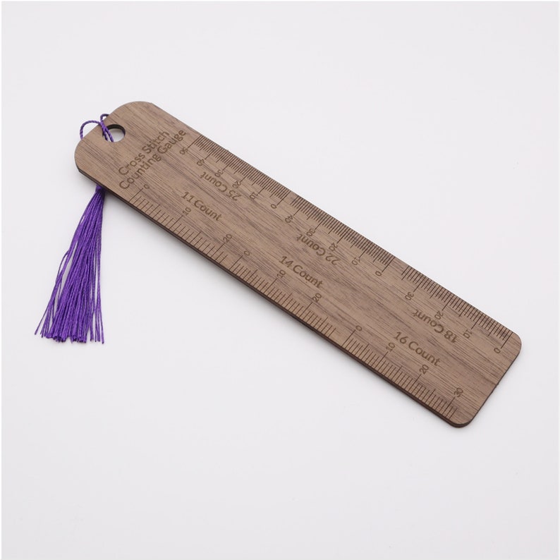 Engraved Wooden Cross Stitch Gauge: Fabric Counting Ruler - Etsy