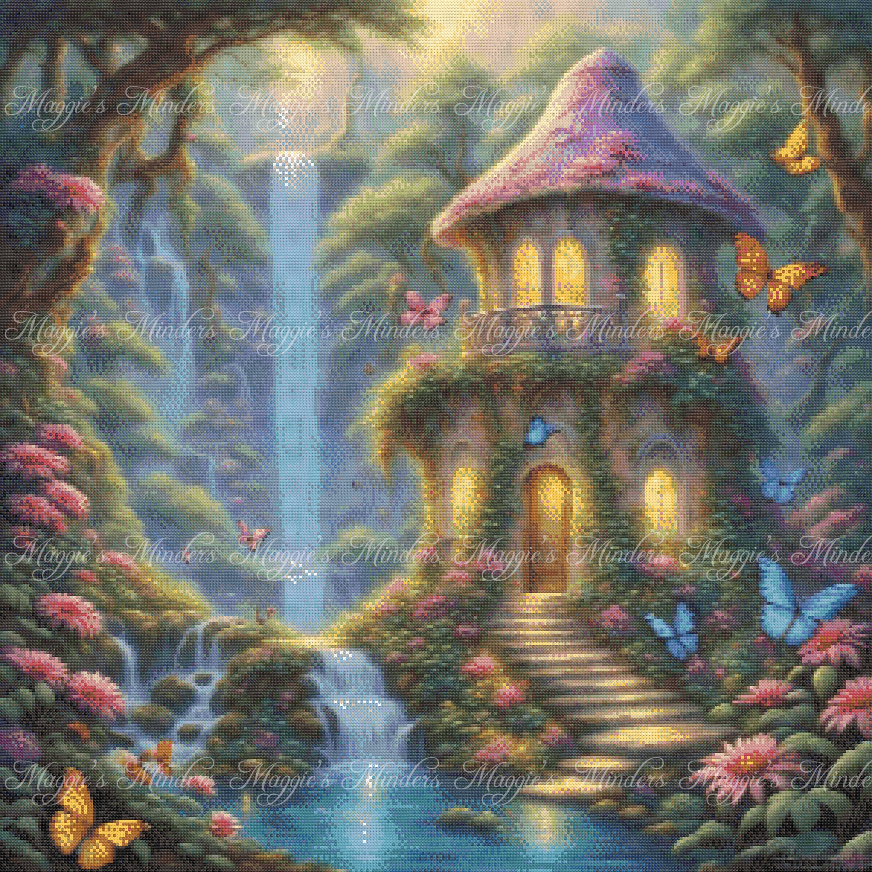 Enchanted Glade Cross Stitch Pattern: Full Coverage Forest Scene (PDF ...