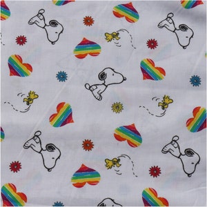 Scroll Rod Grime Guard Set made with Snoopy Hearts fabric Size options available image 1