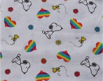 Scroll Rod Grime Guard Set made with Snoopy Hearts fabric (Size options available)