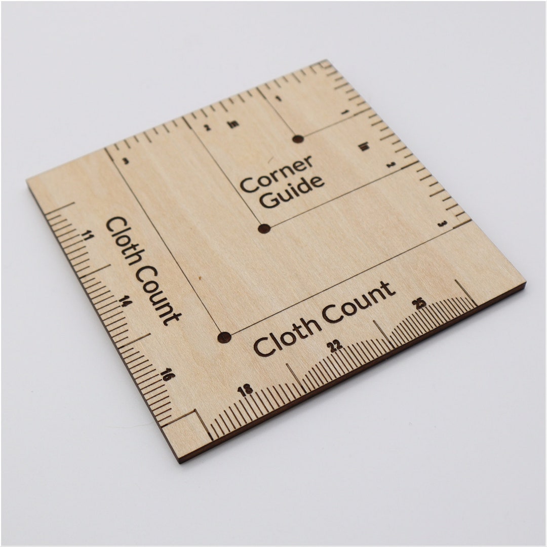Philips Stitching Ruler Engraved Wood Stitching Guide: Corner & Fabric Count Ruler - Etsy