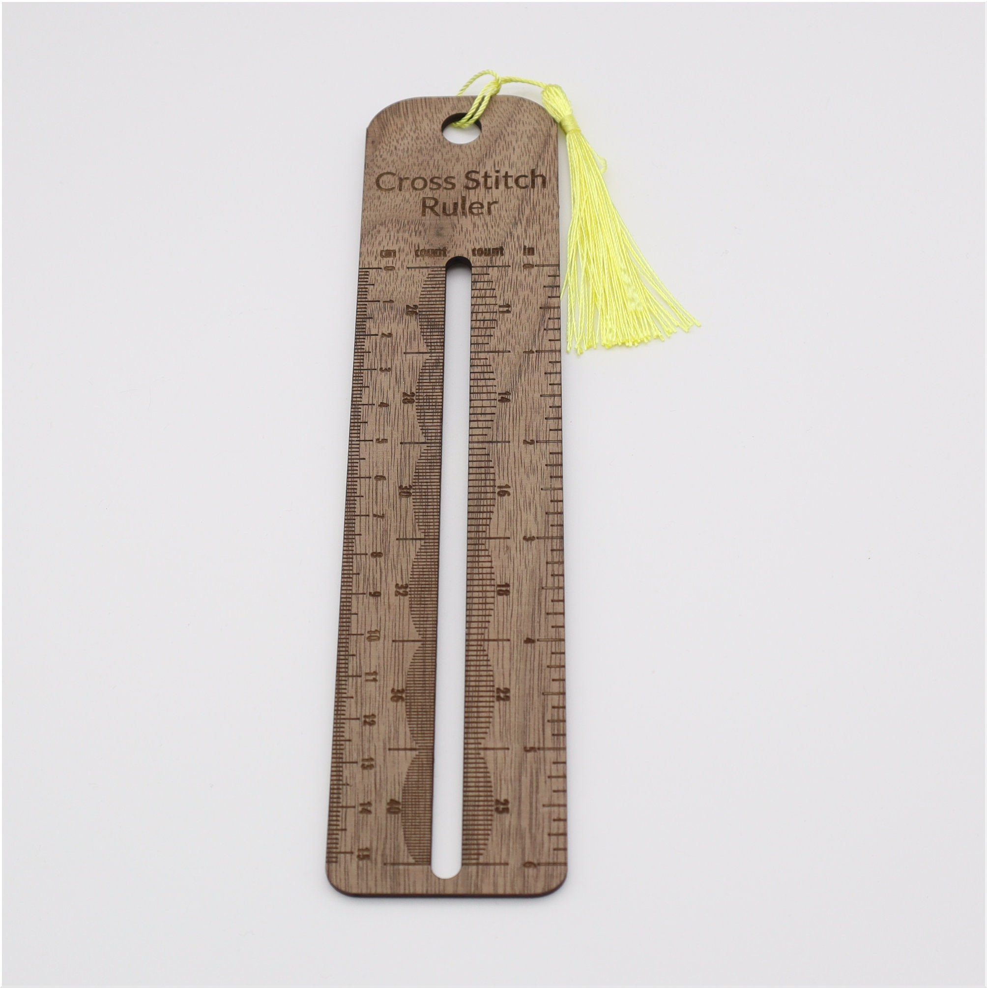 Engraved Wooden Cross Stitch Ruler: Fabric Count Gauge - Etsy