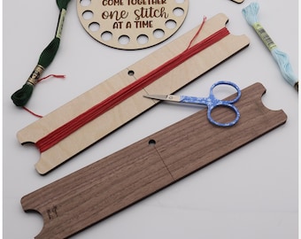 Wood Floss Winder: Cross Stitch Needlepoint Tool