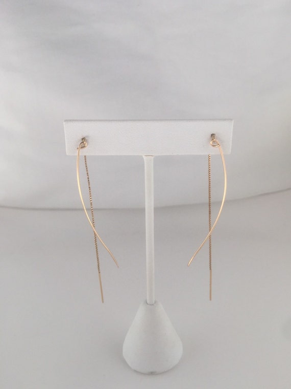 Items similar to 14k filled gold threader earrings. Simple, sexy, fun