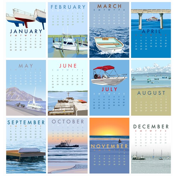 2024 Desk Calendar 5x7 Refills Etsy