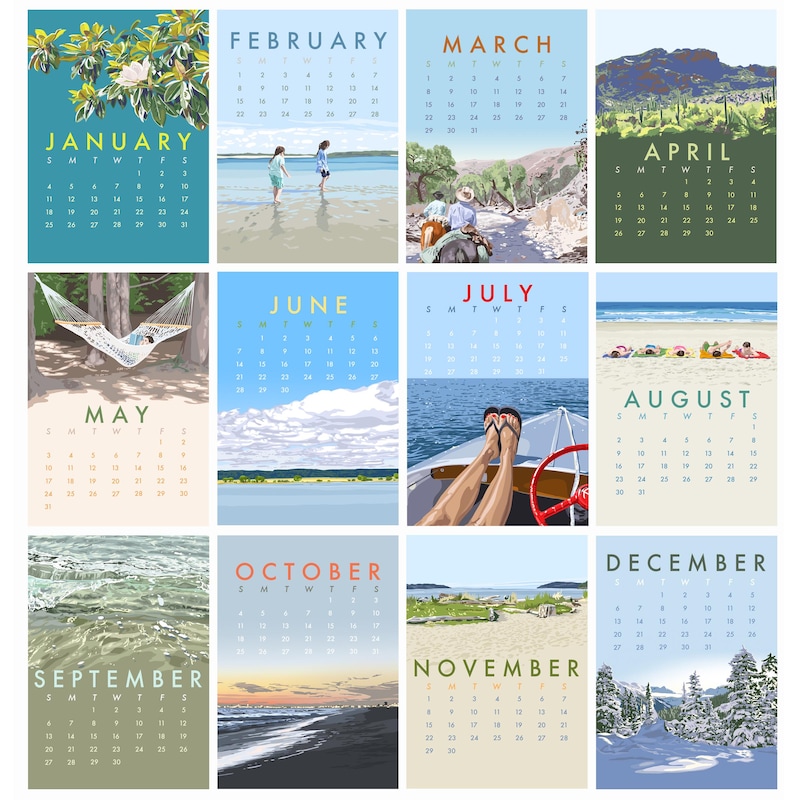 2026 Calendar Refill 5x7 Etsy