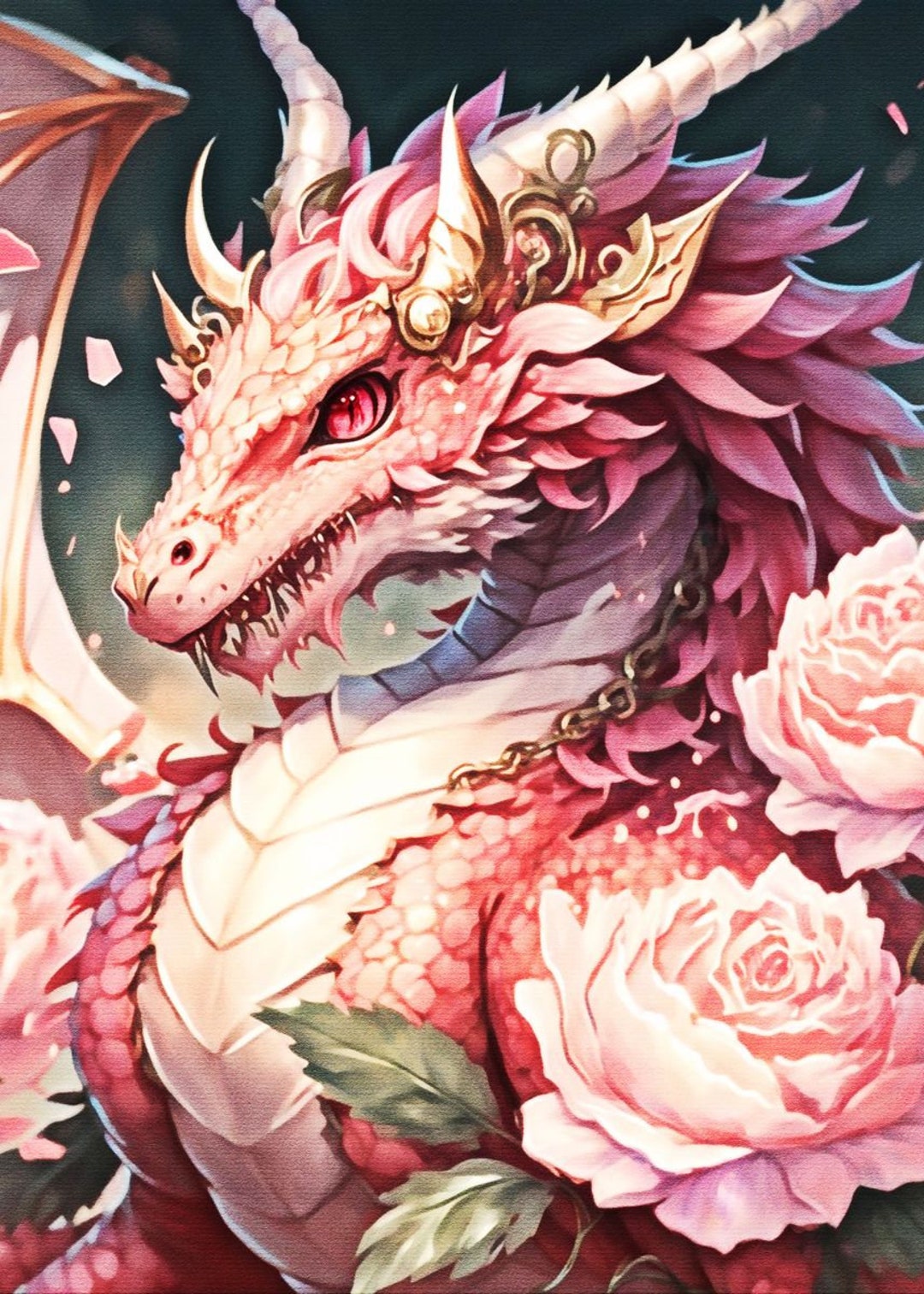 Young Pink Dragon Entity Lifelong Guide Who Can Open Inner Eye and Has