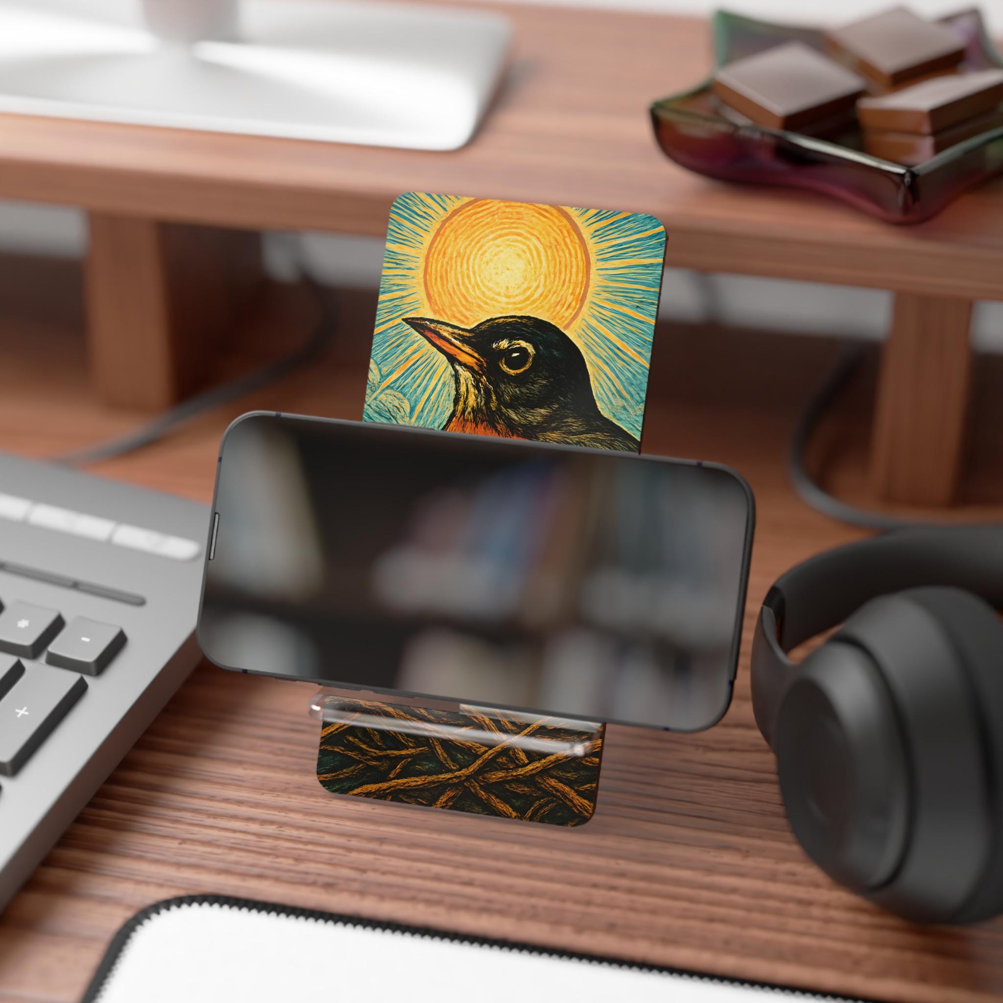 Robin Stand Robin in Nest Mobile Display Stand | Bird Artwork Phone Stand - Etsy