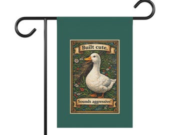 Gebouwd Leuke Geluiden Agressieve Eend Tuinvlag | Huisbanner, buitendecoratie