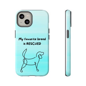 Phone Case, Rescue Dog Lover Gift, Pet Adoption Awareness, Unique Tough Case for Dog Owners, Dog Mom Gift, Animal Advocate - Cute Dog Design
