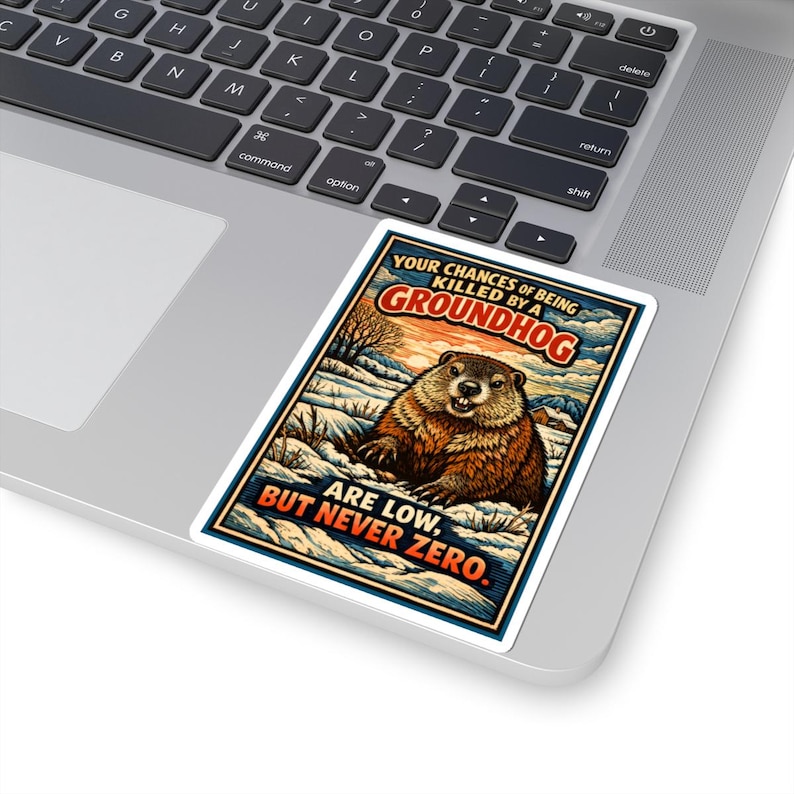 Groundhog Vintage Poster Kiss-cut Stickers | Groundhog Day Decal, Retro ...