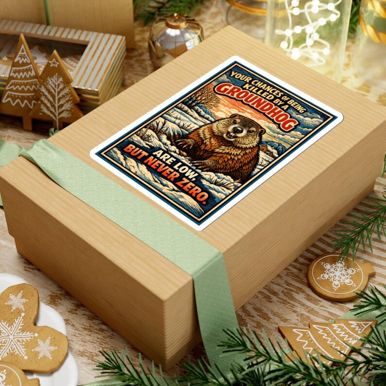 Groundhog Vintage Poster Kiss-cut Stickers | Groundhog Day Decal, Retro ...