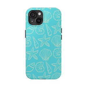 Seashell Phone Case, Ocean Phone Cover, Hard Shell Phone Case, Protective Phone Case, Beach Theme Phone Case