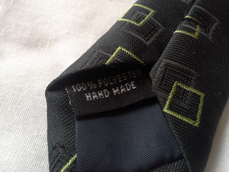 Sharp FUBU tie black on black and light olive vintage