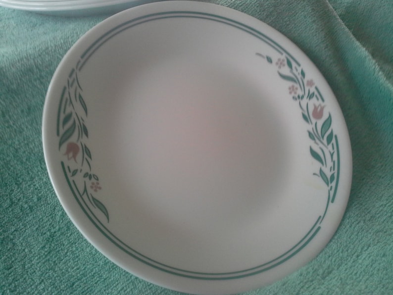 Corning Corelle Rosemarie pattern plates Discontinued 1990s Etsy