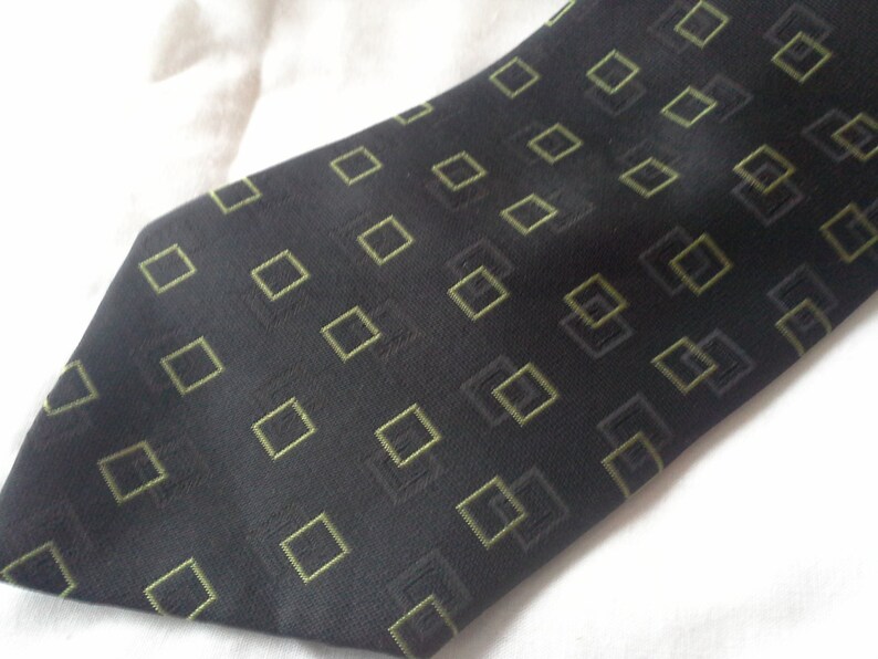 Sharp FUBU tie black on black and light olive vintage