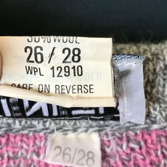 Vtg Venezia Sportswear Sweater Pink and Gray Pull… - image 5