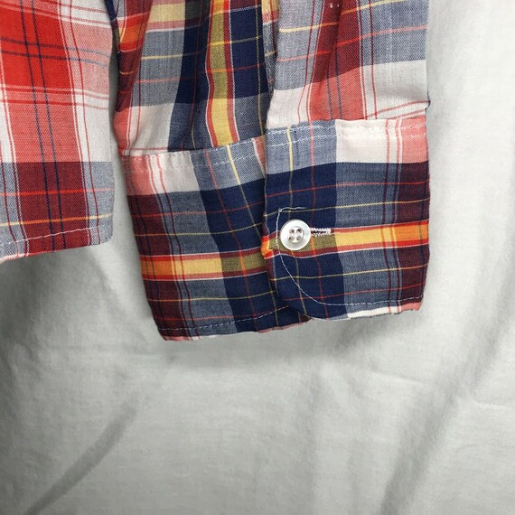 Montgomery Ward Vintage Long Sleeve Shirt Red Blu… - image 5