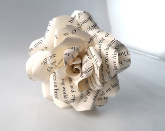 Book Page Paper Flowers Origami Bouquet