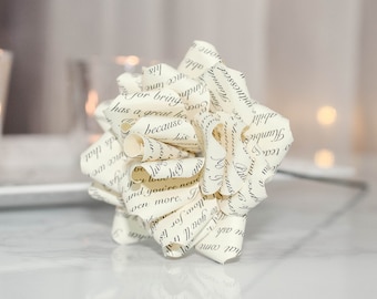 Wedding Vow Paper Flowers Bouquet - Paper Anniversary Gift -