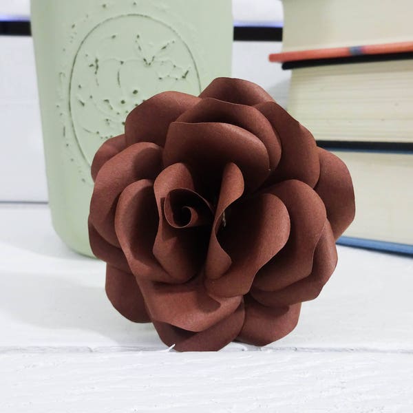 Brown Paper Flowers Etsy