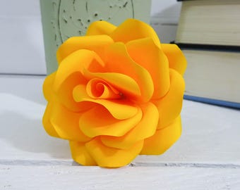 Yellow Paper Flowers - Paper flowers with stems - Paper Flower Bouquet - Wedding Bouquet - Mother's Day Gift - Paper Anniversary -