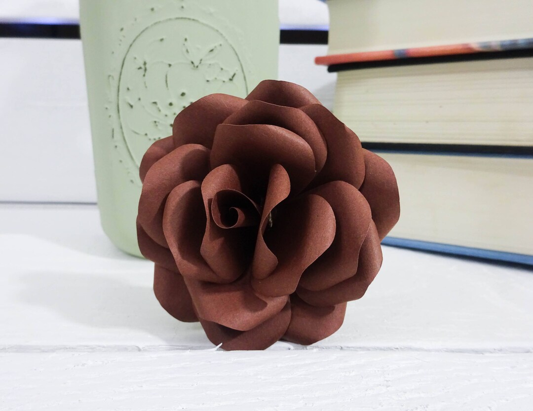 Brown Paper Flowers Paper Flowers With Stems Paper Flower Bouquet