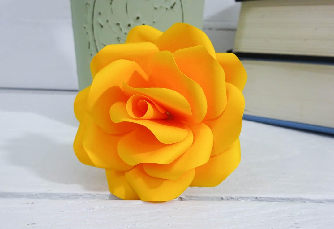 Yellow Paper Flowers Paper Flowers With Stems Paper Flower Bouquet