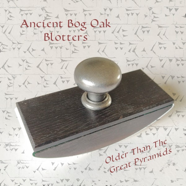 Ancient Bog Oak Ink Blotter