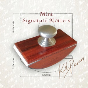 Mini papel secante con firma